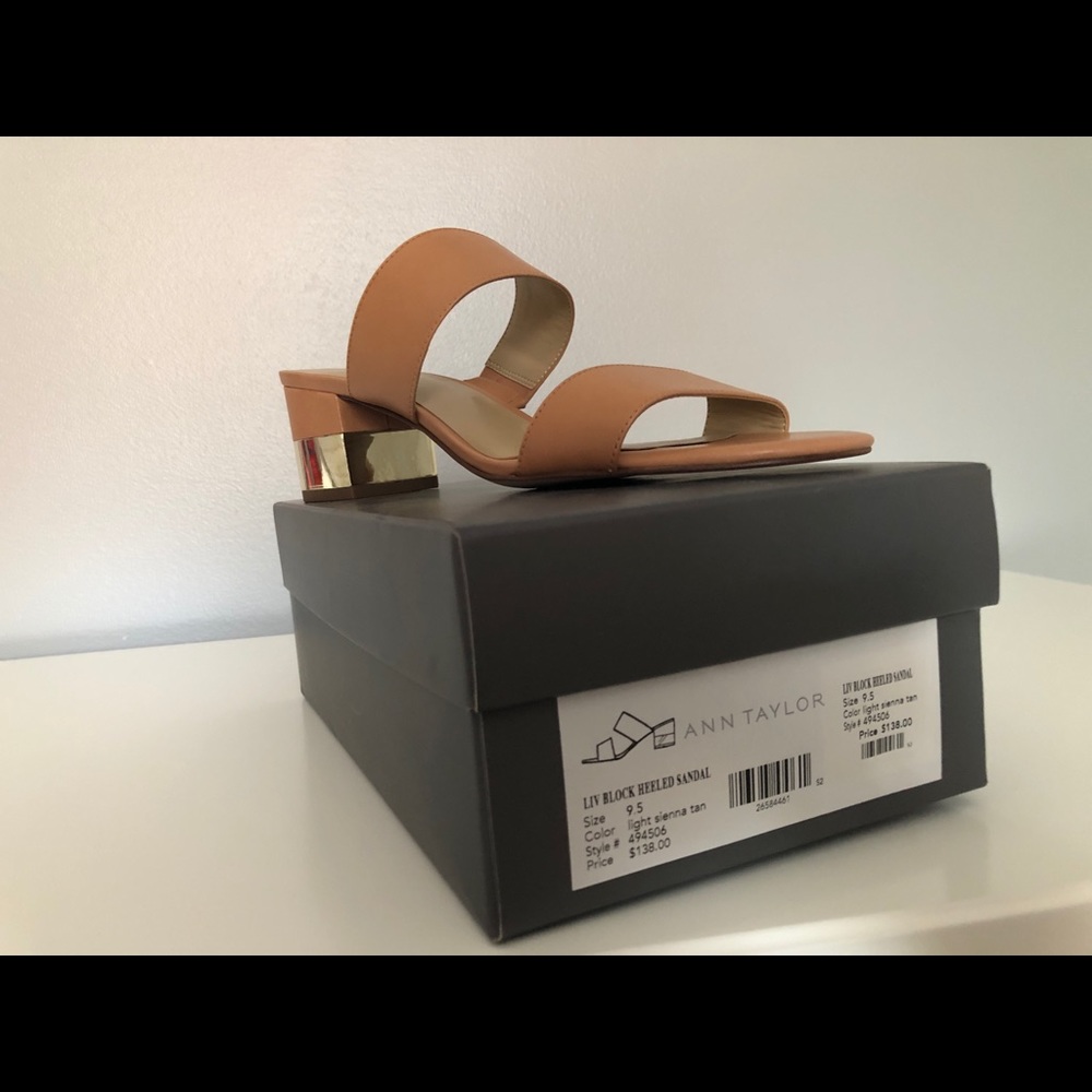 Ann Taylor Tan Heeled Sandal